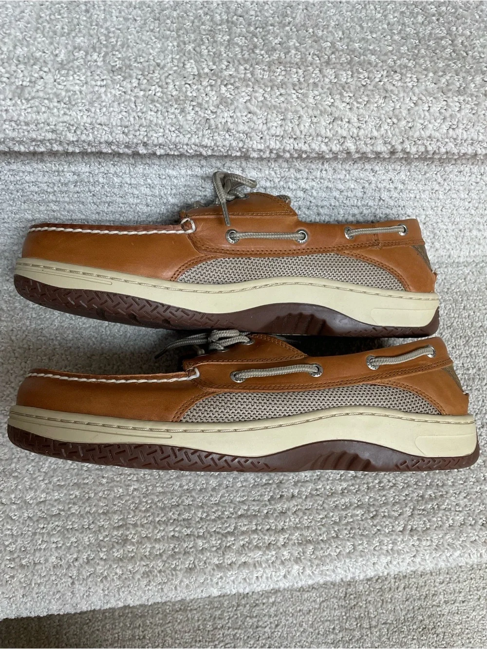 Sperry Top Sider Men's Billfish 3-Eye Tan Leather Boat Outdoor Shoes Size 11XW